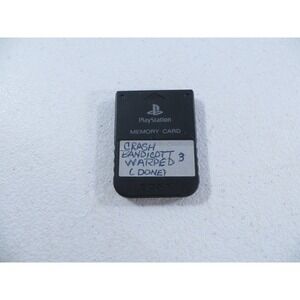 OEM Official Sony Playstation 1 PS1 Black Memory Card SCPH-1020 TESTED